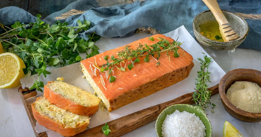 salmon loaf with fresh salmon