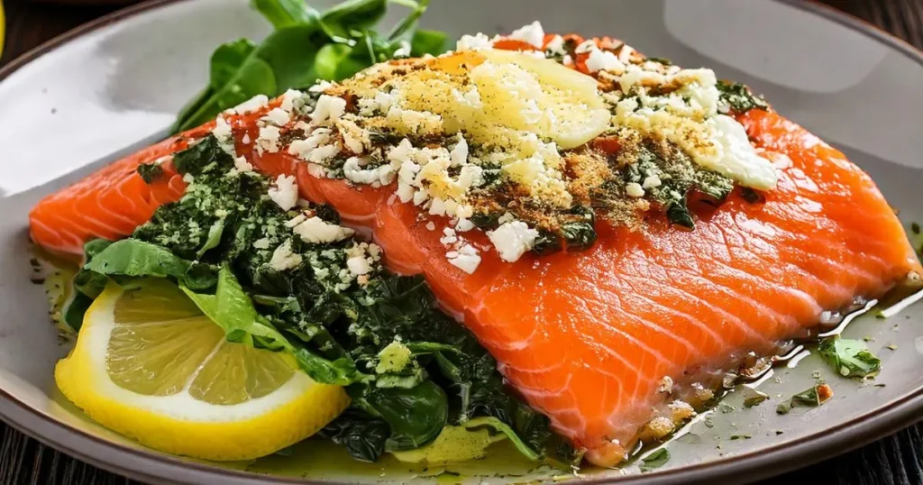 spinach and feta stuffed salmon