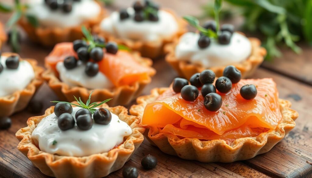 salmon tartlets