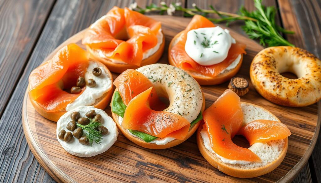 smoked salmon bagels