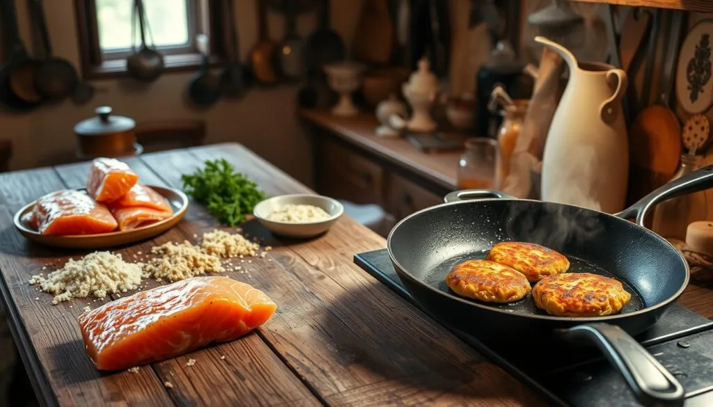 Cooking salmon patties Cooking salmon patties