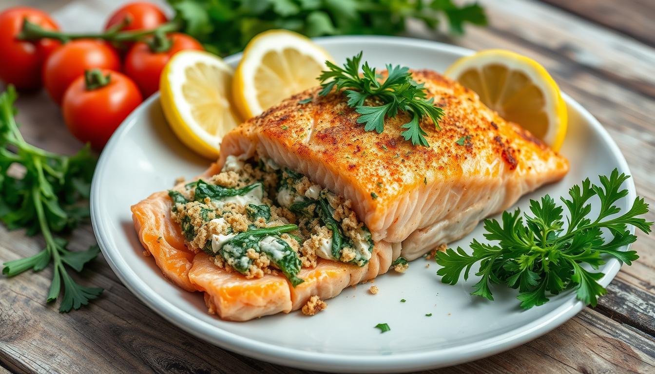 stuffed salmon recipe